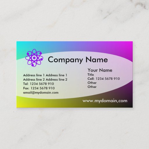 Customizable Eliptical - CMYK Business Card