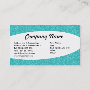 Eliptical - Cyan Embossed Texture Business Card