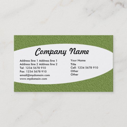 Eliptical _ Green Embossed Texture Business Card