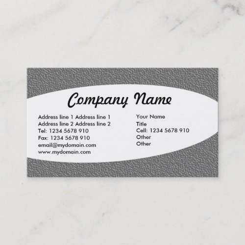 Eliptical _ Mid Gray Embossed Texture Business Card