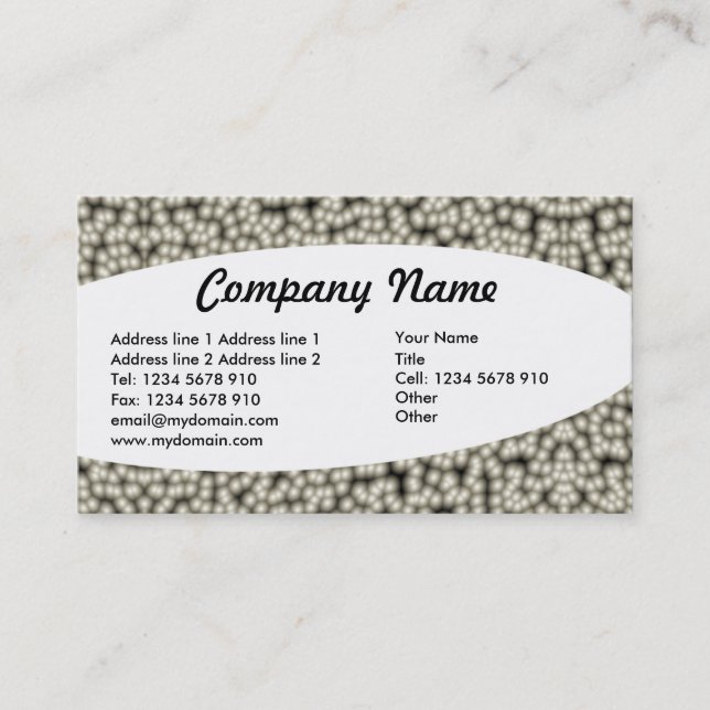 Eliptical - Pearls Business Card (Front)