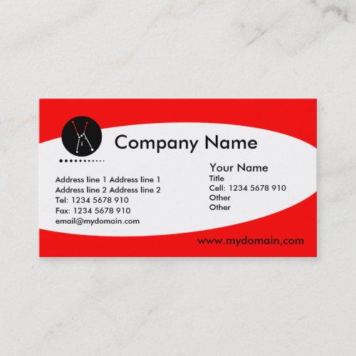Eliptical - Red Business Card Templates