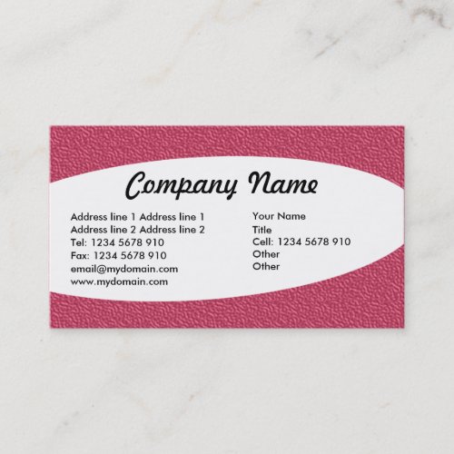 Eliptical _ Red Embossed Texture Business Card