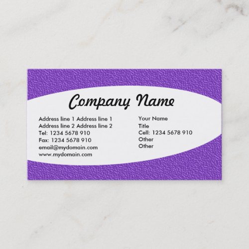 Eliptical _ Violet Embossed Texture Business Card