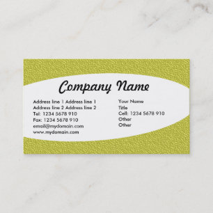 Eliptical - Yellow Embossed Texture Business Card