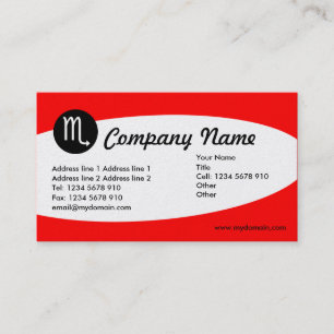 Eliptical Zodiac Gold - Scorpio Business Card