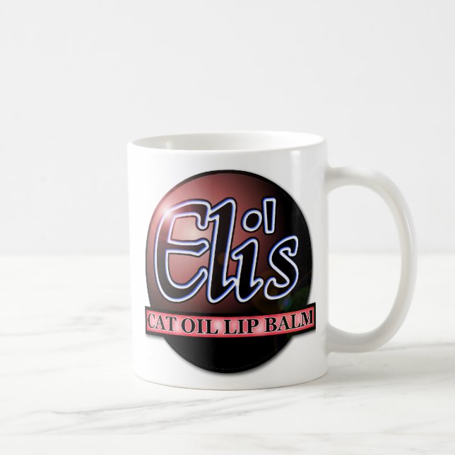 Eli's Cat Oil Lip Balm Funny Mug Humor (Right)