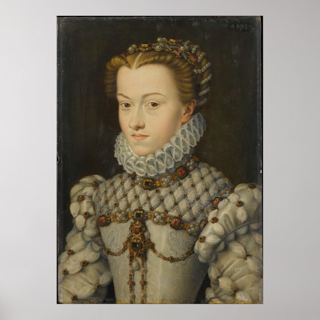Elisabeth of Austria - Francois Clouet - c1571 Poster (Front)
