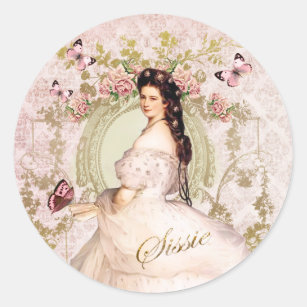 Elisabeth of Bavaria, Empress of Austria Sissi Classic Round Sticker
