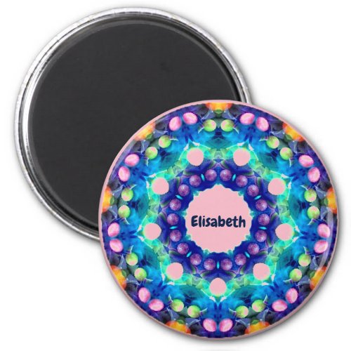ELISABETH  Personalized Easter Pattern Fractal  Magnet