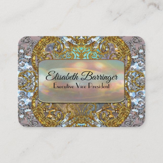 Elisabeths Unique Elegant Professional Business Card (Front)
