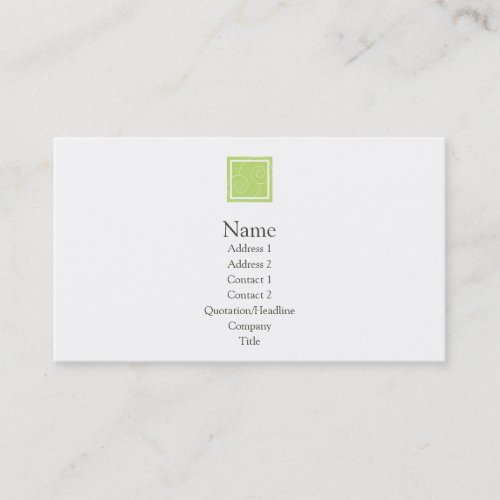 Elise - Green Business Card