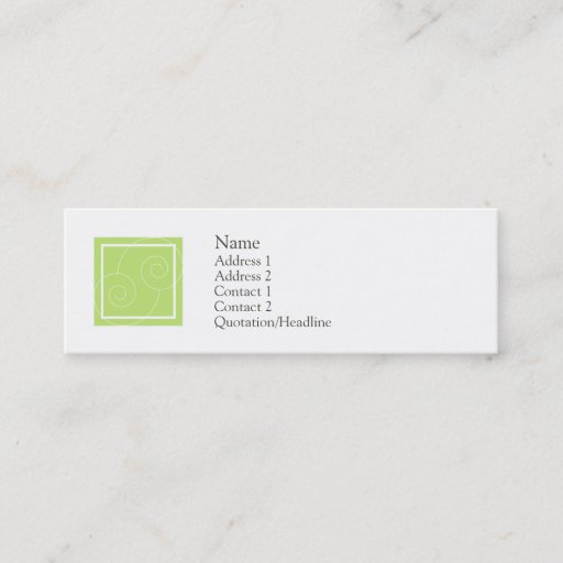 Customizable Elise - Green Business Card