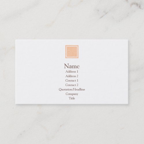 Elise - Peach Business Card Templates