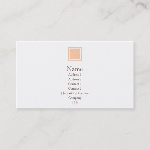 Customizable Elise - Peach Business Card Templates