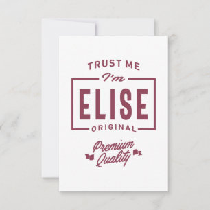 Elise Personalized Name Birthday Gift RSVP Card