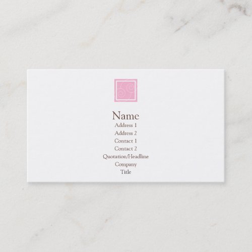 Elise - Pink Business Card Template