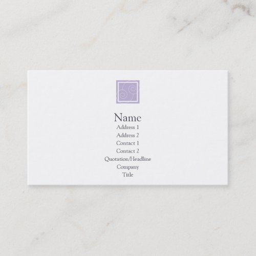 Elise - Purple Business Card Template