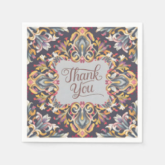 elit vintage baroque style elegant thank you napkins