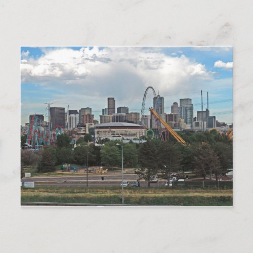 Elitch Gardens and the Downtown Denver Colorado Sk Postcard