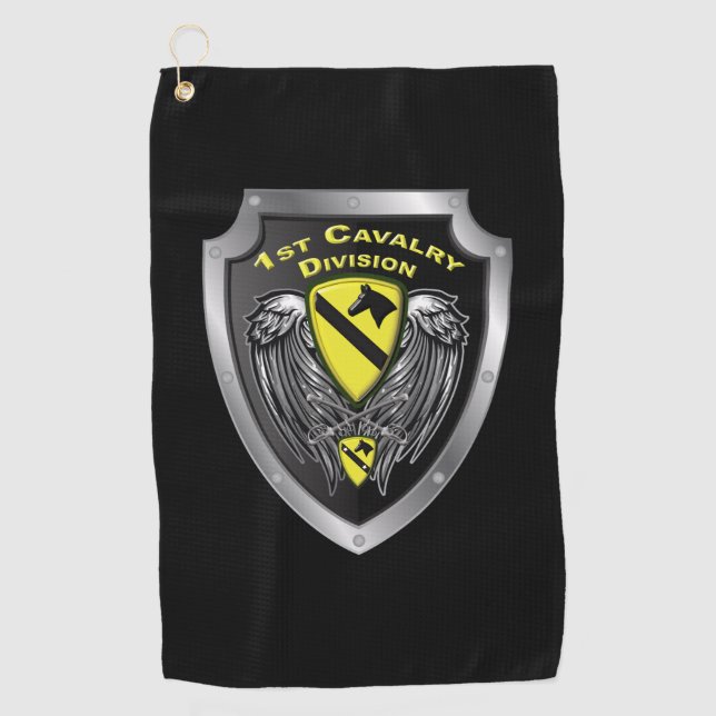 Elite 1st Cavalry Division “First Team” Golf Towel (Front)