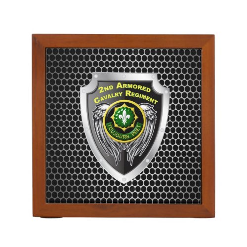 Elite 2nd Armored Cavalry Regiment Desk Organizer