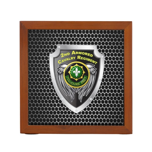 Elite 2nd Armored Cavalry Regiment Desk Organizer (Front)
