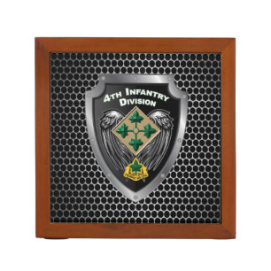 Elite 4th Infantry Division “Steadfast and Loyal” Desk Organizer
