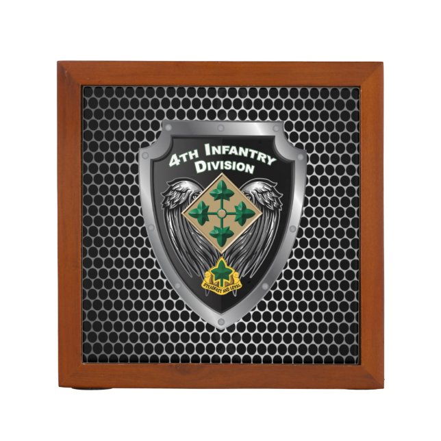 Elite 4th Infantry Division “Steadfast and Loyal” Desk Organizer (Front)