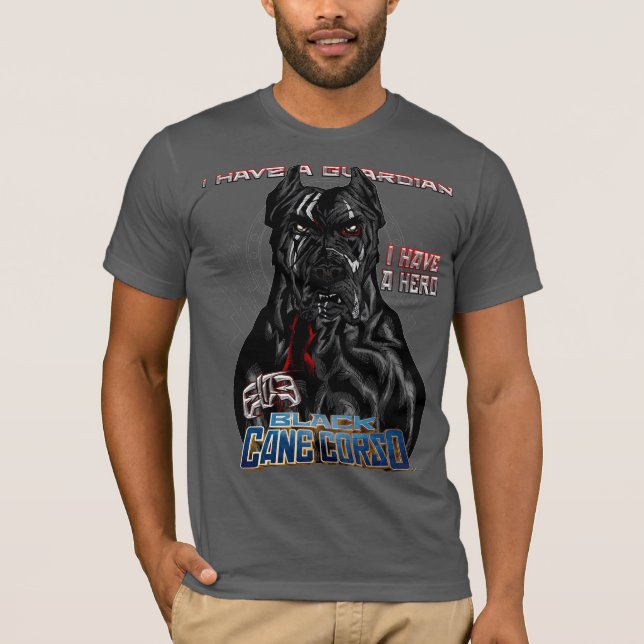 Elite Black Cane Corso Hero T-Shirt (Front)
