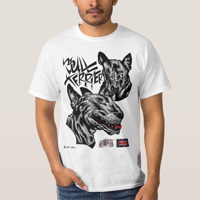 ElitE Bull Terrier Thinking Heads T-Shirt (Front)