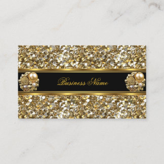 Elite Business Gold Elegant Glitter Jewel 2 Card