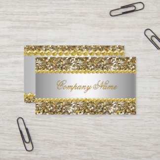 Elite Business Gold Silver Diamond Glitter 4 Card