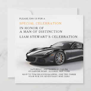 Elite Car Enthusiast Party Invitation