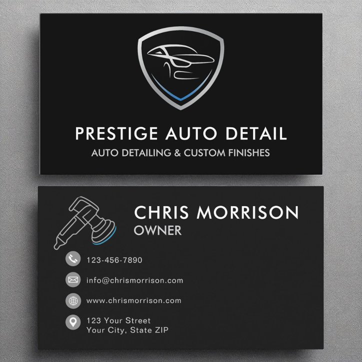 Elite Car Wash And Vehicle Detailing Service Business Card