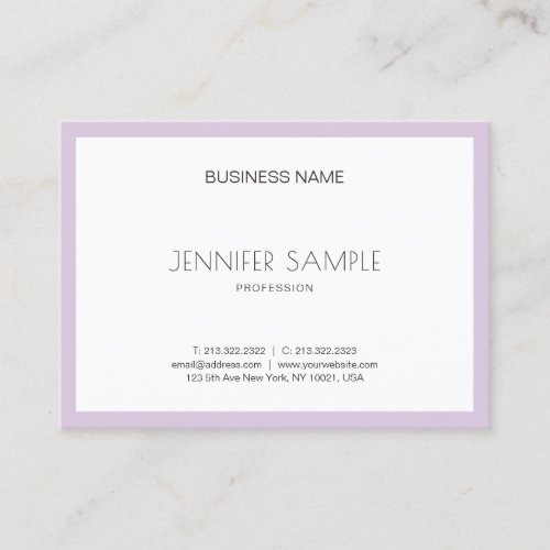 Elite Clean Design Trendy Violet Purple Luxury Business Card