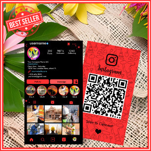 Elite Contractor & Handyman Services QR Instagram Business Card