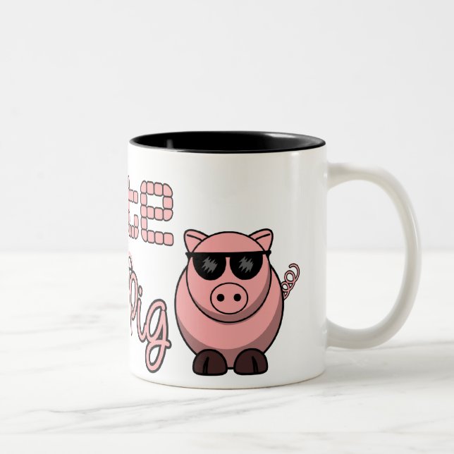Elite Culture Pig Two-Tone Coffee Mug (Right)