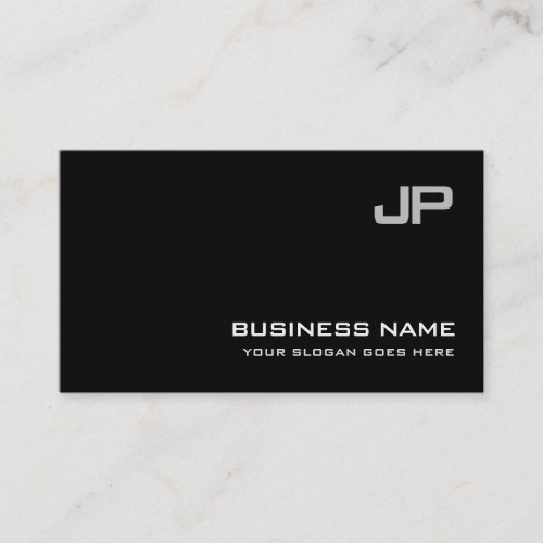 Elite Design Monogram Plain Luxury Professional Business Card