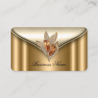 Elite Elegant Bronze Brown Gold Jewel Business Card