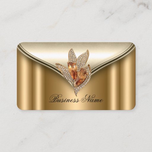 Customizable Elite Elegant Bronze Brown Gold Jewel Business Card