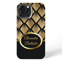 Elite Elegant Damask Art Deco Gold Black