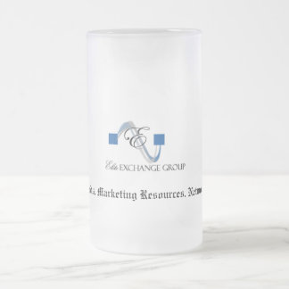 Elite Exchange logo-main logo, Leads. Marketing... Frosted Glass Beer Mug