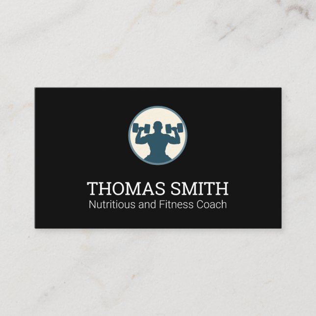 Elite Fitness Coach | Personal Trainer Business Card (Front)