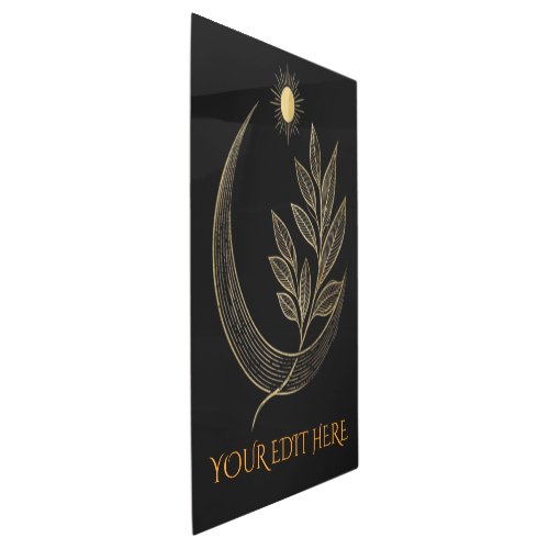 Elite Golden Celestial Pulse and Growth Orbit Metal Print