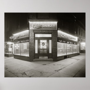 Elite Laundry, 1928. Vintage Photo Poster
