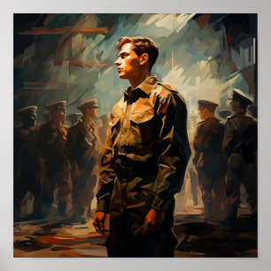 Elite Military Soldier Poster: Courage personified Poster