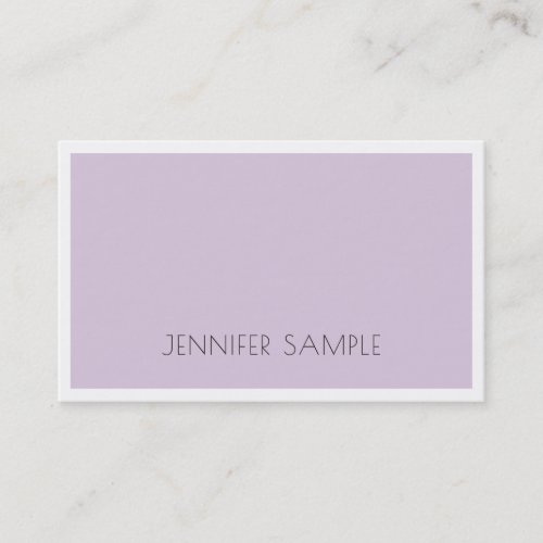 Elite Minimalist Design Violet Purple Luxe Trendy Business Card