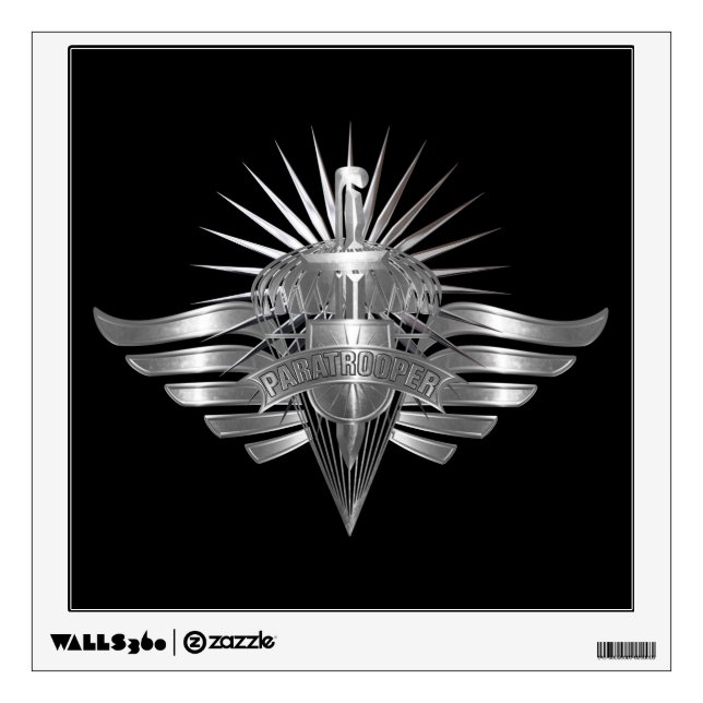 Elite Paratrooper Commemorative Design Wall Decal (Front)