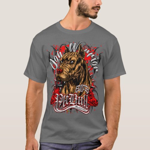 Elite PitBull Dog Warrior T_Shirt